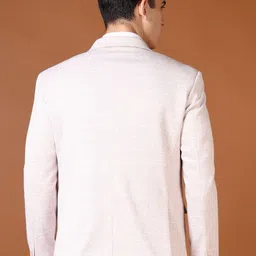 V-Mart Checked Notched Lapel Single-Breasted Blazer image 3