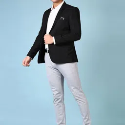 V-Mart Self Design Single-Breasted Blazers image 4