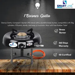 smart line Single Burner Gattu LPG Gas Stove – Compact, Sturdy & Efficient Iron Manual Gas Stove-picture-13