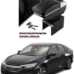 pecunia Universal Car Armrest Center Console Pad,PU Leather Car Armrest Seat Box Cover Protector Protects from Dirt,Damage,Pet Scratches,Old Damaged Consoles (Black) A68 Car Armrest-picture-13