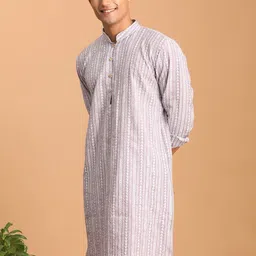 shvaas by vastramay Men Printed Pure Cotton Straight Kurta image 2