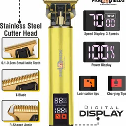 Daily Needs Shop Rechargeable Professional T-Blade Beard Trimmer 3 Speed Mode Smart Display 5WShaver For Men image 2