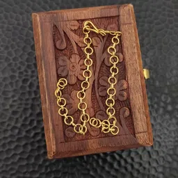 hanaa One Gram Gold Covering Micro Plated Simple Daily Use Gold Chain-24 Inches Gold-plated Plated Copper Chain-picture-11