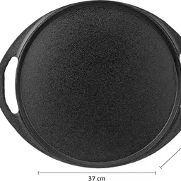 eugor Pre Seasoned Cast Iron 11 Inches / 280MM Dosa Tawa Seasoned Tawa 27.94 cm diameter image 4
