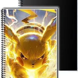 noteit Anime Electric Monster Covers (Inspired by Pikachu & Trainer) A5 Notebook unruled 200 Pages image 2