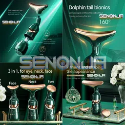 senonja Multifunctional Facial Massager, 3-in-1 Beauty Massager for Face-Eye and Neck image 3