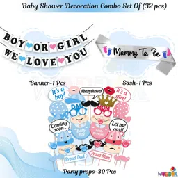 wobbox Baby Shower Props, Mom To Be, Dad To Be, Baby Shower Decoration Items (FP4701) Photo Booth Board image 2