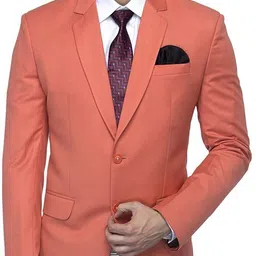 Men Solid Single Breasted Festive, Festive & Wedding, Formal, Party, Wedding Blazer-image-1