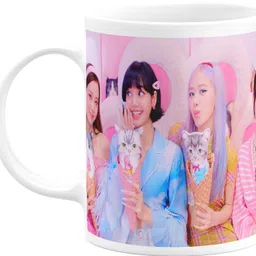 printingzone Blackpink Signature Black Gift for Kids Boys Girls Brother Sister HD Printed Microwave Safe Black Pink Cup|Blackpink Cup(D) Ceramic Coffee Mug-picture-27