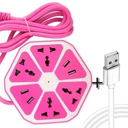 BUFONA Extension socket with 4 usb ports Charging Extension board Usb Port Hub Switch Hexagon Socket Extension board with 4 Usb&4 Socket Mobile Charging USB Power Hub Expansion Card, USB Hub, USB Cable, USB Charger, Laptop Accessory-picture-19