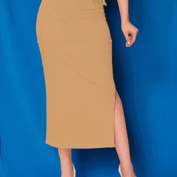 DSV ENTERPRISES Shapeware Gold M0037 Lycra Blend Petticoat-image-59