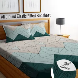 risingstar 250 TC Cotton Double Striped Fitted (Elastic) Bedsheet-picture-14