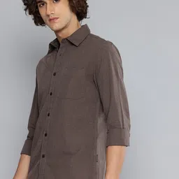 flying machine Men Slim Fit Solid Casual Shirt image 5