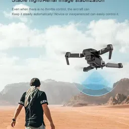 kiwiplastelo E 88 Pro 4K Camera Drone With WIFI FPV, Brushless Motor and Foldable Design Drone image 3