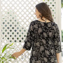 mialo fashion Women Floral Print Viscose Rayon Straight Kurta image 2