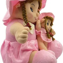 patly Soft Mother Daughter Doll with Non-Toxic Fabric | Pure Polyfill, Washable- 15 inch image 4