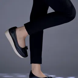 shoetopia Bow Detailed Casual | Formal | College & Daily Wear Loafers For Girls Loafers For Women image 2