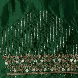 fashiontrenz Unstitched Art Silk Blouse Material Embroidered-picture-18