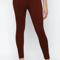 van heusen Solid Women Maroon Tights-picture-16