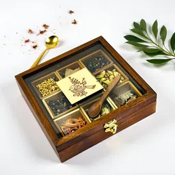 angira handicarft Spice Set Wooden image 5