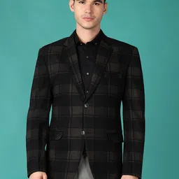 v-mart Men Checkered Single Breasted Casual, Festive & Wedding Blazer image 3