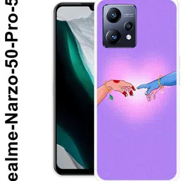 Back Cover for Realme Narzo 50 Pro 5G, Radha, Govind, Hand, Love, Heart ,074-image-29