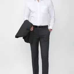 peter england Men Slim Fit Solid Spread Collar Formal Shirt image 2