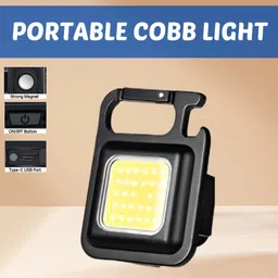 frony Rechargeable Small (COBB Light) With Keychain and 4 Hours Battery LifeC12 4 hrs Torch Emergency Light-picture-26