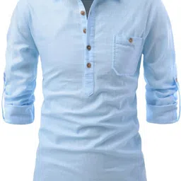 edin Pack of 2 Men Solid Cotton Blend Ethnic Dress-picture-16