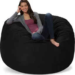 label nj Jumbo Pouffe Bean Bag Cover(Without Beans) image 2
