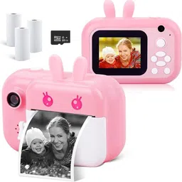 ENMORA Children diwali offer Q5 Kids Camera Instant Print Photo dsf2 Multi-function Monochrome Label Printer-picture-24