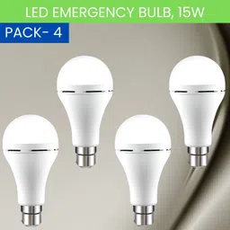 yaroh 15W Rechargeable Inverter LED Bulb with Upto 4H.Power Cut Lighting Pack of_4N308 4 hrs Bulb Emergency Light-picture-15