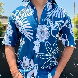 abizzstore Men Regular Fit Floral Print Button Down Collar Casual Shirt-picture-25