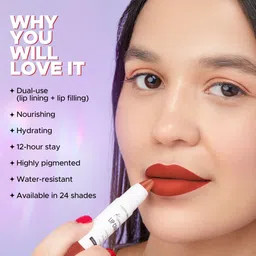 hilary rhoda Kissable Lip Crayon |12-Hour Stay | Highly Matte Finish & Pigmented Lipstick image 3