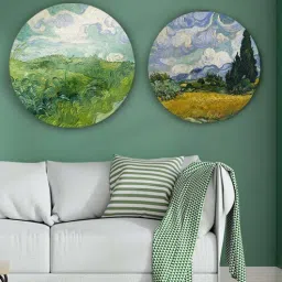 Round Multicolour Wonders Of Van Gogh Canvas Set Of 2 Art Print By The Artment-image-8