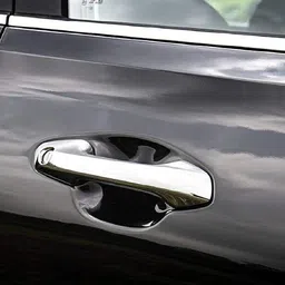 amabu Car silver plated chrome door handle cover (without sensor) Car Grab Handle Cover image 3