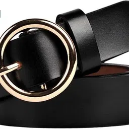 Women Black Artificial Leather Belt-image-28