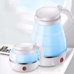 chhell Travel Foldable Electric Kettle,Push Switch,Intelligent Anti dry Burn,Portable Travel Kettle, Small Electric Kettle Food Grade Silicone, Used In Coffee,Tea,Milk, Etc Electric Kettle image 1