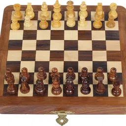 desi toys Handcrafted Foldable Magnetic Chess Board Set Chumbak Satranj 12 inches 5.08 cm Chess Board-picture-22