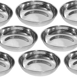 a&h Stainless Steel Dessert Bowl Medium Plain Bowls Katori for Dinnerware,Sweet Dish Serving Bowl,Icecream-picture-17