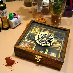 angira handicarft Spice Set Wooden image 1