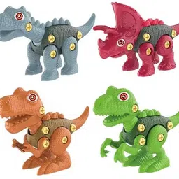 aganta Dinosaur Toy Pack of 4 with Screwdriver Kids Building Learning Toys for 3+ Year image 4