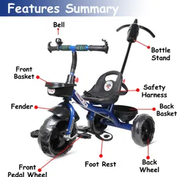 pawkykids HDL-001 WITH BASKET Tricycle image 3