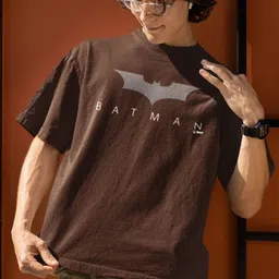 elibolz Men Printed Round Neck Cotton Blend Brown T-Shirt-picture-19