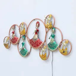 toughcrafts 9 Circle Dolls Multicolour Metal Wall Art With LED image 5