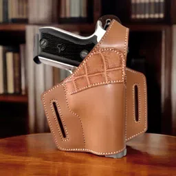 sandhugunhouse Leather Holster For Taurus PT 57, 30 Cheetah, Egale, 45 Bore , Glock,Victor Racquet Carry Case/Cover Free Size image 3