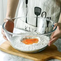 zenity Glass Mixing Bowl Borosilicate Glass Microwave oven Safe Mixing Bowl 2300 ml Disposable-picture-10