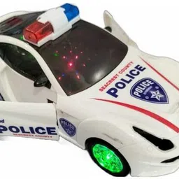 zest4u Bump and Go Police Car toy with 3D light & Music image 3