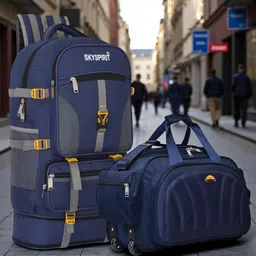 sky spirit TrekPro Travel | Backpack + Trolley Duffle Combo Pack Of 2 Rucksack - 70 L-picture-46