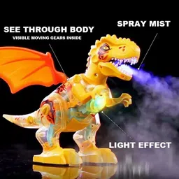 zmart Dinosaur Toy with Wings, Walking T-Rex with LED Lights and Sound Effects image 2